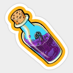 Scorpion in a bottle Sticker